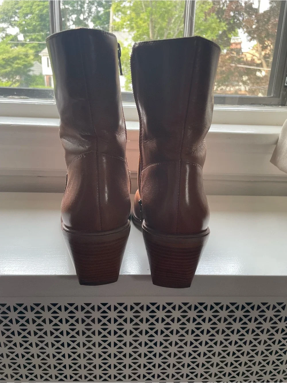 Classic Women's Brown Leather Ankle Boots